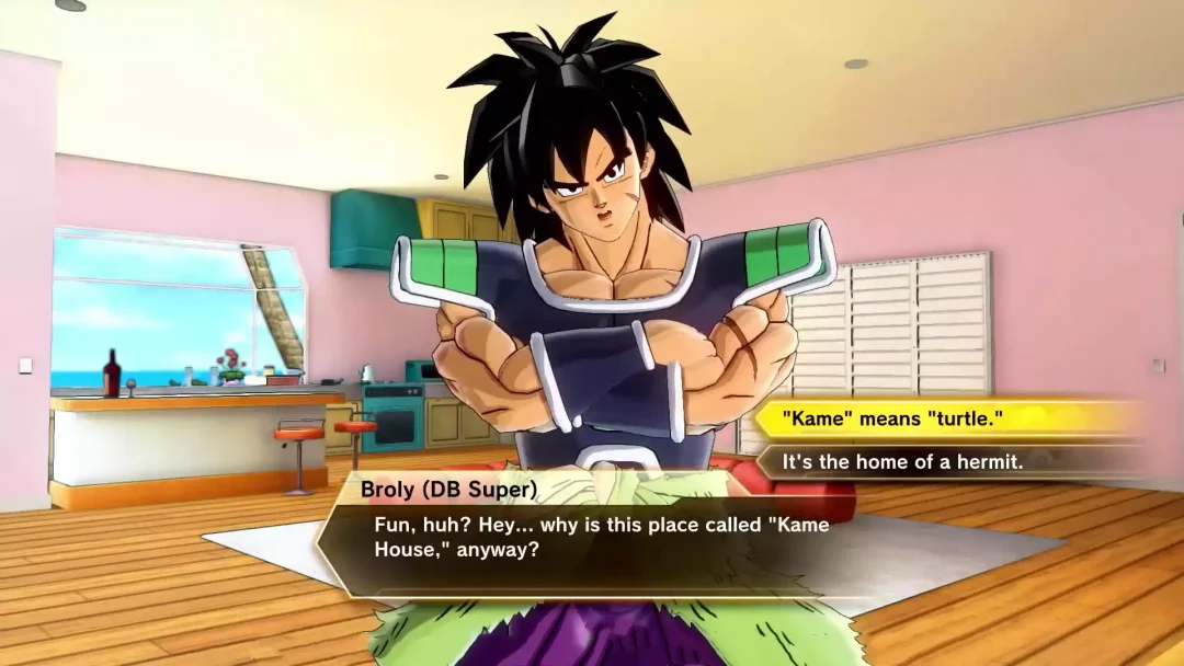 Broly à Kame House dans Dragon Ball Xenoverse 2 Future Saga Chapitre 3