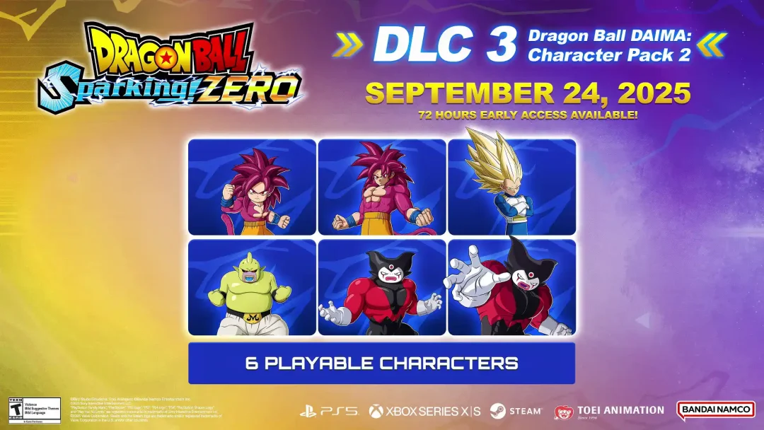 Dragon Ball Sparking Zero DLC 3 DAIMA Character Pack 2