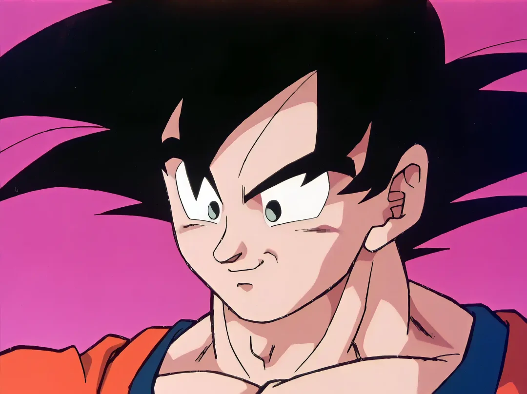 Goku joyeux heureux content
